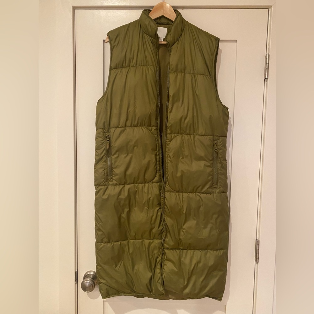 H&M long line puffer vest